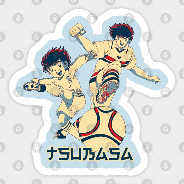 Captain Tsubasa Popart Sticker by masnono